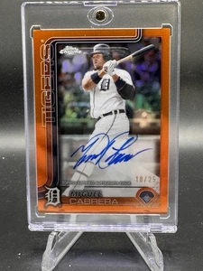 MIGUEL CABRERA 2025 TOPPS CHROME LEGENDS Orange "On Card" AUTO /25 Detroit Tiger - Picture 1 of 11