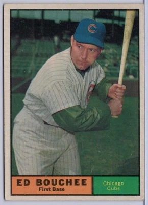 1961 Topps #196 Ed Bouchee in EX Condition Cubs - Image 1 of 2