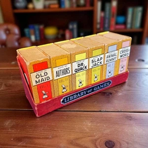 Antique 1935 Library of Games ‘A Big-Little Card Game’ Complete Volumes 1-6 - Picture 1 of 5