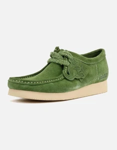 Clarks Originals Wallabee 2604 Para Hombres Verde Gamuza Puntera Cuadrada Informales Zapatos Cómodos - Imagen 1 de 7