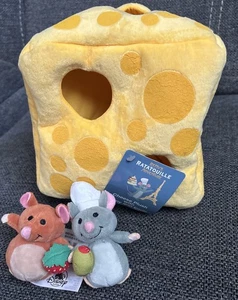 Disney Epcot Remy Ratatouille Abenteuer Käseblock Plüsch Remy & Emile (Neu) - Bild 1 von 2