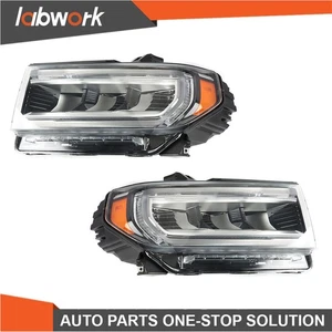 Labwork Headlight For GMC Acadia AT4 2020-23 Full LED Chrome Housing Left+Right - Picture 1 of 18