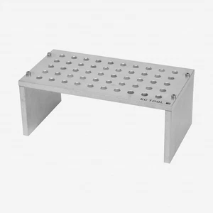 KC Tool Aluminium Tischständer für Präzisionswerkzeuge - 50 Löcher, getrommelte Oberfläche - Bild 1 von 2