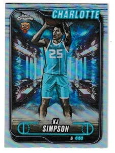 KJ SIMPSON 2024-25 TOPPS CHROME ROOKIE REFRACTOR. NICE. - Picture 1 of 1