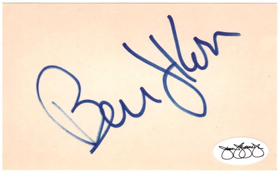 BERNIE KOSAR Signed 3x5 Index Card Hurricanes Dolphins JSA - Image 1 of 1