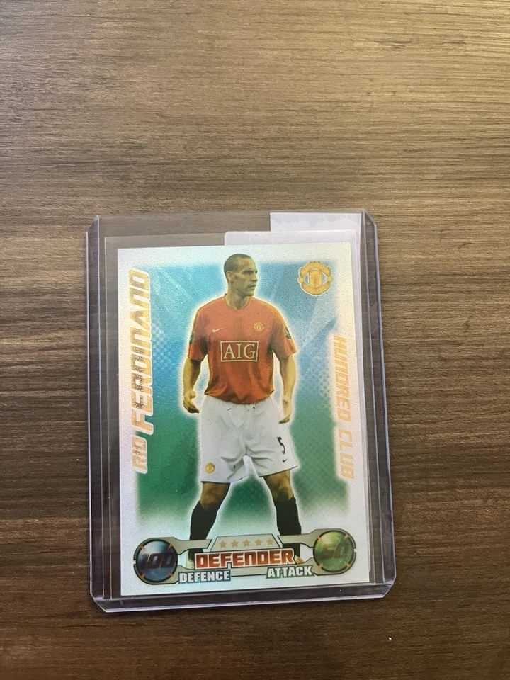 Rio Ferdinand Topps Match Attax 08/09 Hundred Club Trading Card - Image 1 of 1