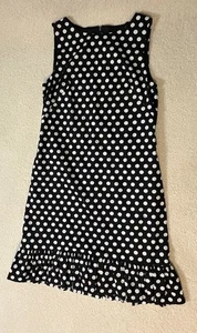 Betsey Johnson retro 50's inspired polka dot pinup girl black white dress size 2 - Picture 1 of 8