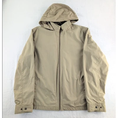 Eddie Bauer Hard Shell Mesh Lined Full Zip Jacket Men's XL Tall Tan Hooded - Image 1 of 4