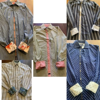 Robert Graham Flip Cuff Large Long Sleeve Button Up Lot Of 5 Shirts Multicolor - Image 1 of 4