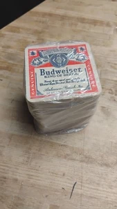 100 Vintage Budweiser Thick Paper Coasters Package 1980s NOS - Picture 1 of 4