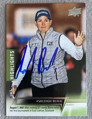 ASHLEIGH BUHAI AUTOGRAPH 2024 UPPERDECK SEASON HIGHLIGHTS LPGA GOLF TRADING CARD - Image 1 of 2