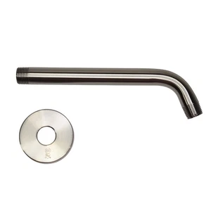 Signature Hardware 449718 8" Contemporary Shower Arm and Flange - Chrome - Picture 1 of 6