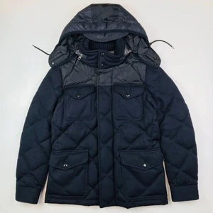 MONCLER LEONCE hooded wool switching Puffer Jacket (1) - Picture 1 of 14