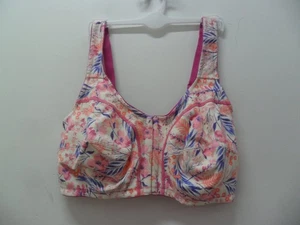 NWOT Multicolor Comfort Choice Cotton Front Hook Wireless Bra Size 48G - Picture 1 of 2