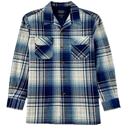 Pendleton Original Board Shirt Men’s L Teal Plaid Beach Boys Outdoor Surf Camp - Image 1 of 4