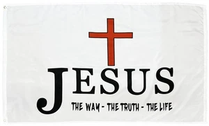 Jesus the Way the Truth 3x5 Flag - Picture 1 of 1