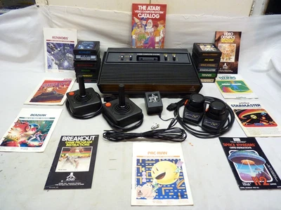 ATARI 2600 System *SEE VIDEO* Bundle COMPLETE w/12 Games + Manuals GREAT GIFT ! - Image 1 of 4