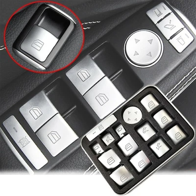 Power Window Switch Button Cover Repair Stickers For Mercedes-Benz A B C E-Class Foto 1 de 4