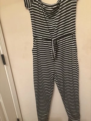 Women's Large Striped Jumpsuit - Изображение 1 из 2