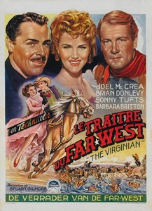 The Virginian (1946) Joel McCrea Cult Western Película Cartel Impreso 3 - Imagen 1 de 1