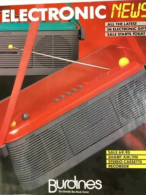 Electronics Catalog Miami Florida Burdines 1986 News Panasonic Pink Sony Sharp - Image 1 of 4