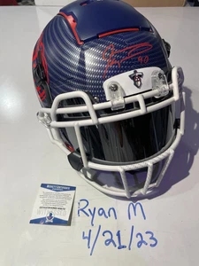 JEVON KEARSE Signed Full Size F7 Authentic Helmet TEN TITANS Loaded Beckett COA - Picture 1 of 7