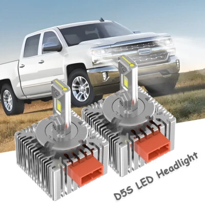D5S LED Headlight Bulbs HID Replace for GMC Sierra 1500 2500 3500 HD 2016-2020 - Image 1 of 4