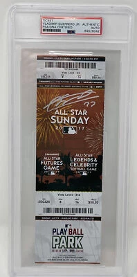 VLAD GUERRERO JR Signed 2017 All-Star Futures Game Full TICKET PSA/DNA - Image 1 of 4