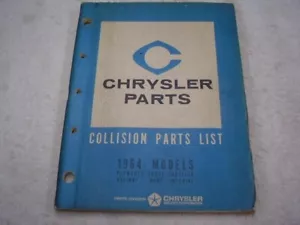 Chrysler Dodge Plymouth 1964 manual de piezas de colisión de fábrica - Imagen 1 de 9