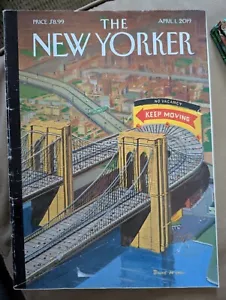 The New Yorker Magazine April 1, 2019 Bruce McCall Cover Art Brooklyn or Bust - Picture 1 of 2