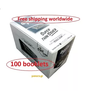 Rizla Silver 100 booklets rolling paper super thin - FULL BOX-FREE SHIPPING - Picture 1 of 3