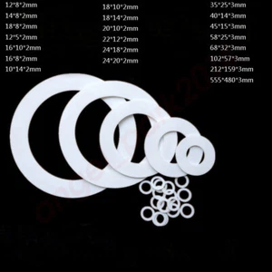 10pcs OD:5mm to 40mm Thickness:2mm PTFE Teflon Washer Gaskets - Picture 1 of 2