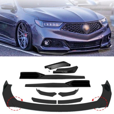 FITS ACURA TLX SEDAN Front Bumper Spoiler Body Kit /Side Skirt /Rear Lip Glos Foto 1 de 4