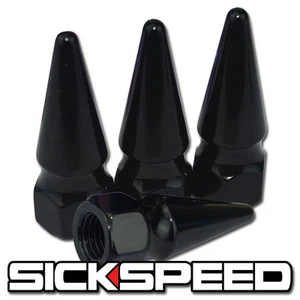 4PC SICKSPEED SPIKED BOLT FOR ENGINE BAY DRESS UP KIT M6X1 P2 BLACK - Picture 1 of 1