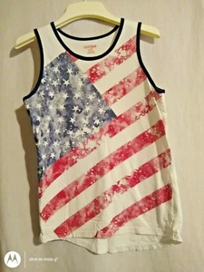 XL(16) Cat & Jack boy American flag sleeveless shirt - Picture 1 of 4