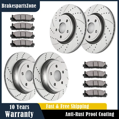 Front and Rear Brake Rotors Pads Kit fit for Dodge Durango Jeep Grand Cherokee Foto 1 de 4