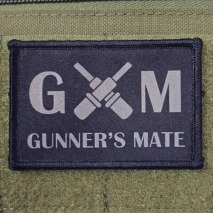 Gunners Mate Patch Moral Tactical Military Army USA GM Guns Hook & Loop 3x2 - Picture 1 of 8