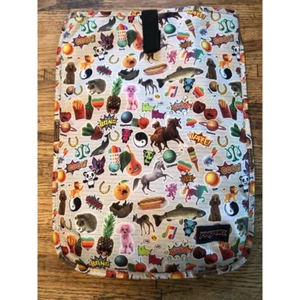 JanSport Sleeve Laptop Tablet Funny Animal All All-Over Print Multicolor Padded - Picture 1 of 6