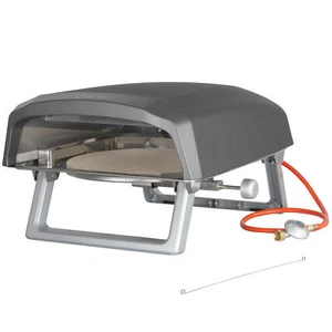 Pizzaofen Gas mit Drehteller Pizzastein Pizzabackofen Edelstahl Outdoor BBQ-Toro - Bild 1 von 9