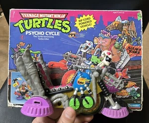 Teenage Mutant Ninja Turtles PSYCHO CYCLE mit OVP Vintage 1990 Playmates - Bild 1 von 14