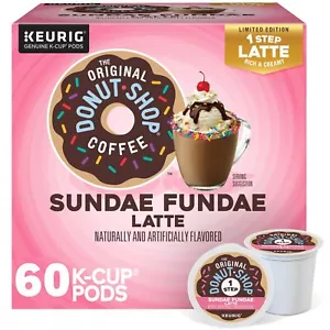 The Original Donut Shop Sundae Fundae One Step Latte, Keurig K-Cup Pods, 60Count - Picture 1 of 4