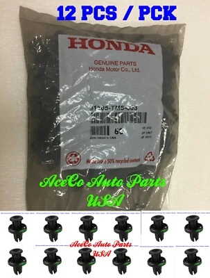 GENUINE 2013-2025 HONDA ODYSSEY BUMPER COVER CLIP FASTENER TIGHTENR 12 PCS / PCK Foto 1 de 4