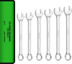 6-Piece All-Purpose Combination Wrench Set, SAE & Standard 15/16'' to 1-1/4'' - Picture 1 of 12