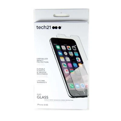 TECH21 EVO GLASS FOR IPHONE 6S 6 ADVANCED ULTRA THIN SCREEN PROTECTOR T21-5193 - Image 1 of 4