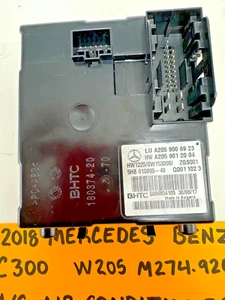 15 -21 MERCEDES C300 GLC300 A/C AIR CONDITIONER CONTROL MODULE A2059006923 OEM - Picture 1 of 5