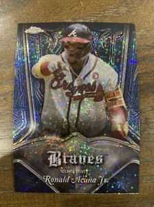 2022 Topps Chrome Ronald Acuna Jr. Pinstriped insert Atlanta Braves P-7 - Picture 1 of 2
