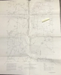 WOODSTOCK 1969 FESTIVAL Planimetric Map LAKE HUNTINGTON QUADRANGLE 28”X23” - Picture 1 of 14