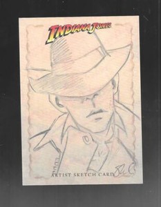 Indiana Jones 2008 Heritage SKETCH CARD Shelli Paroline - INDY Nap