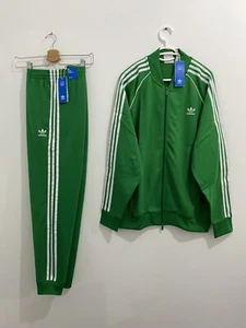 Adidas Originals Primeblue Superstar Trainingsanzug Grün Weiß Größe 3XL - Bild 1 von 12