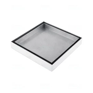 118mm Square Stainless Steel Bathroom Shower Grate Drain Tile Insert Floor Waste - Picture 1 of 9